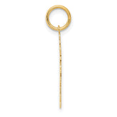 14K Gold Polished Small Girl Charm Pendant  Elegant Solid Design for Everyday Wear